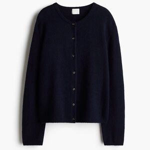 Elegant Navy Cardigan Sweater